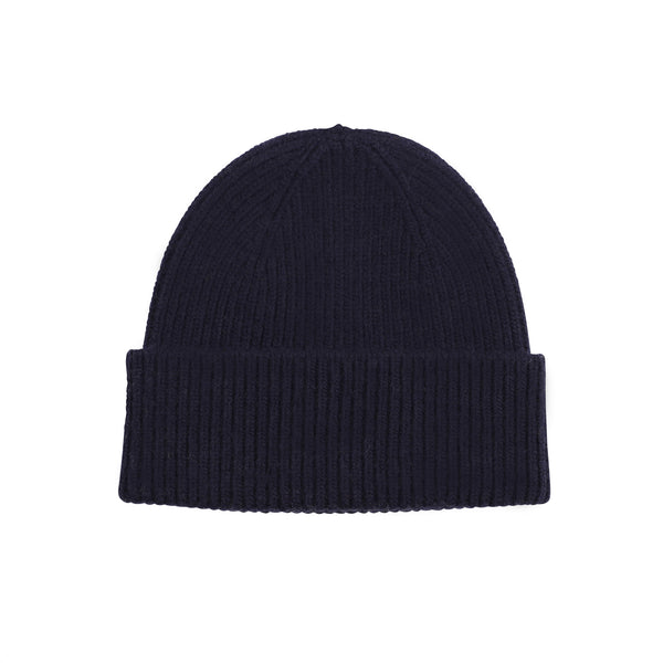 Wool beanie fra Colorful Standard - Navy blue