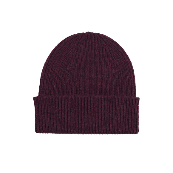 Wool beanie fra Colorful Standard - Oxblood red